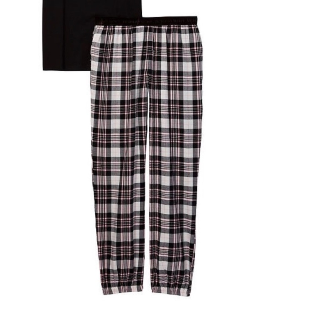 Victoria’s Secret Flannel Tee-Jama Bottoms